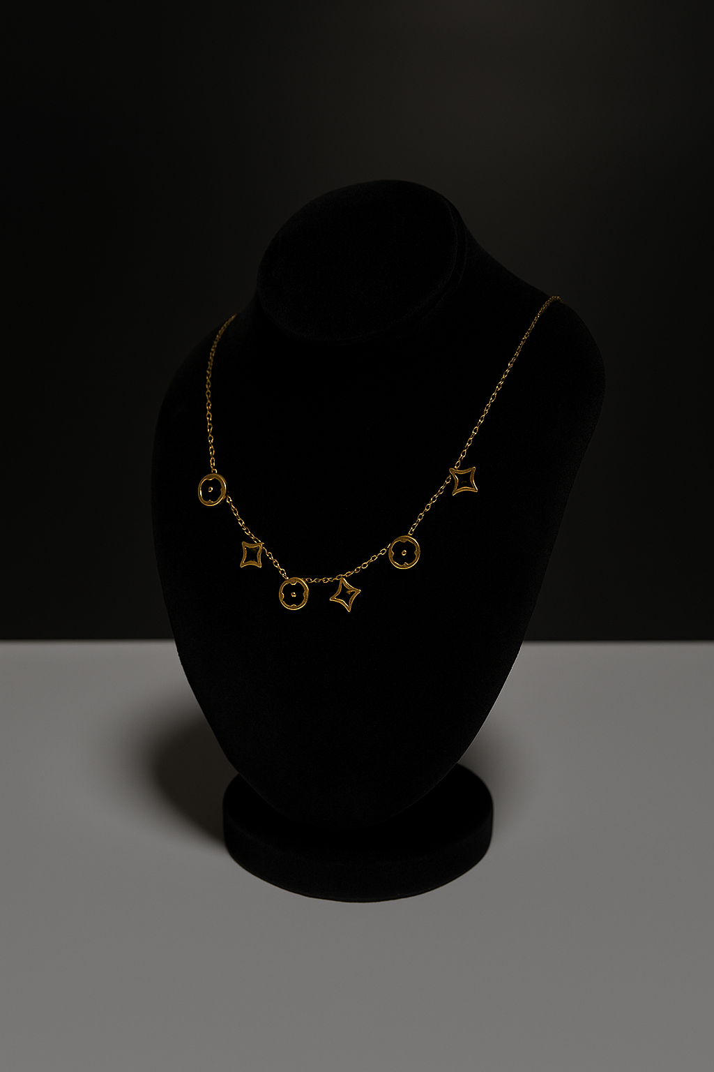 🌟💎 Golden Starlight Set  : Chain & bracelet & bangle