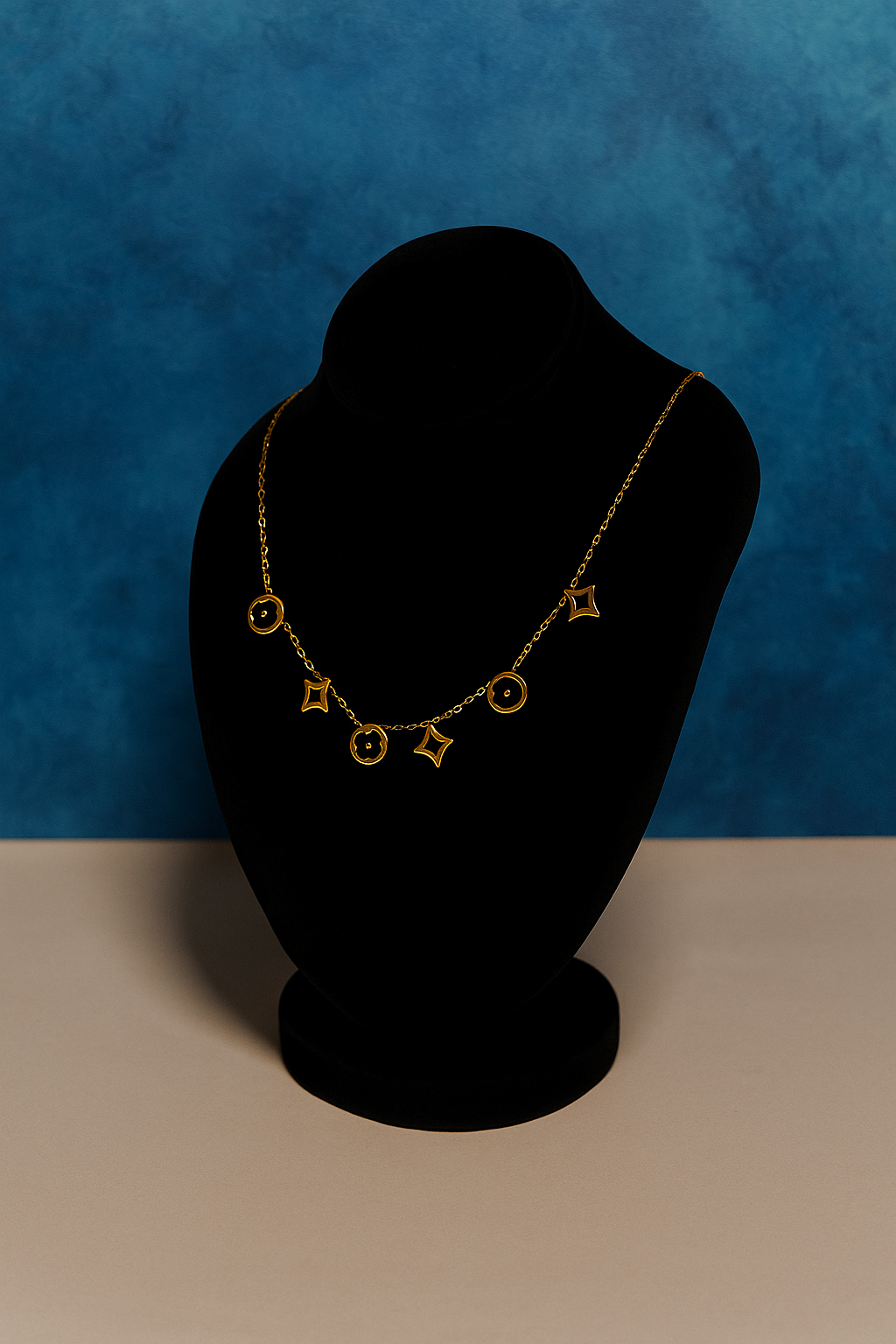 🌟💎 Golden Starlight Set  : Chain & bracelet & bangle